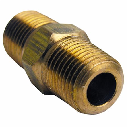 Larsen Supply Co 0.12 in. Male Iron Pipe x Male Pipe Thread Hex Nipple, 6PK 208146